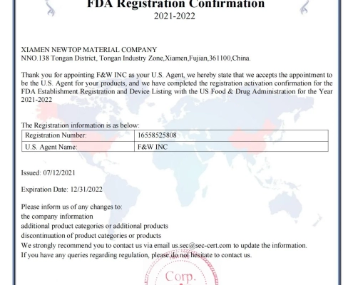 FDA Certificates