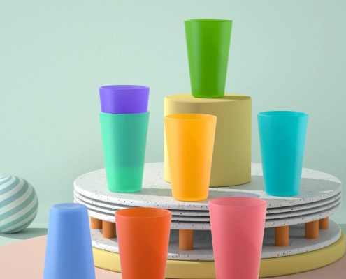 silicone cups display