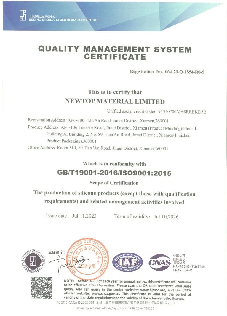 ISO-9001 -NEWTOP SILICONE-2023